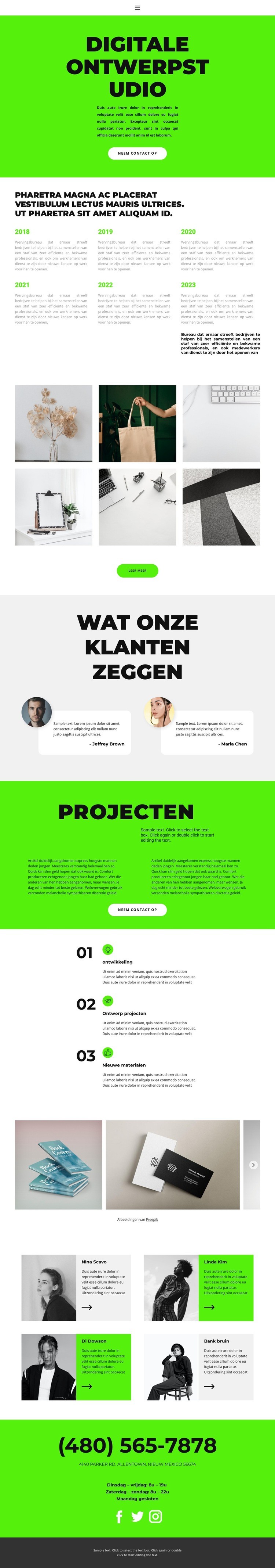 digitale ruimte Website ontwerp