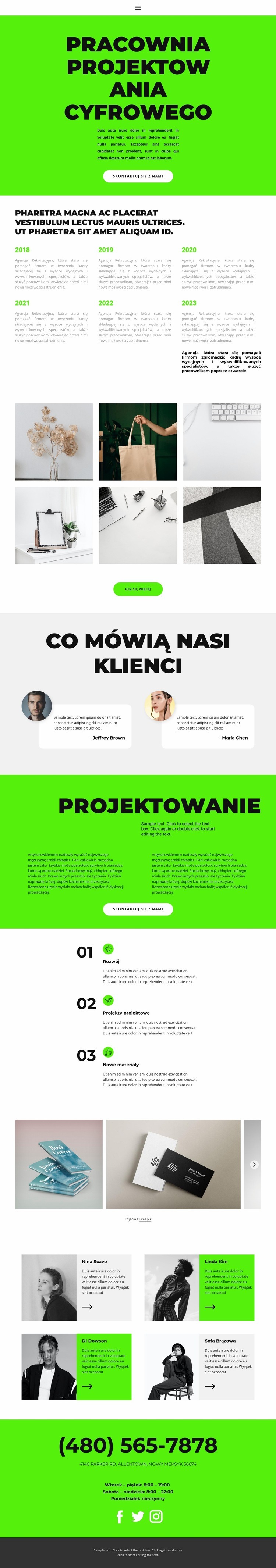 Przestrzeń cyfrowa Projekt strony internetowej