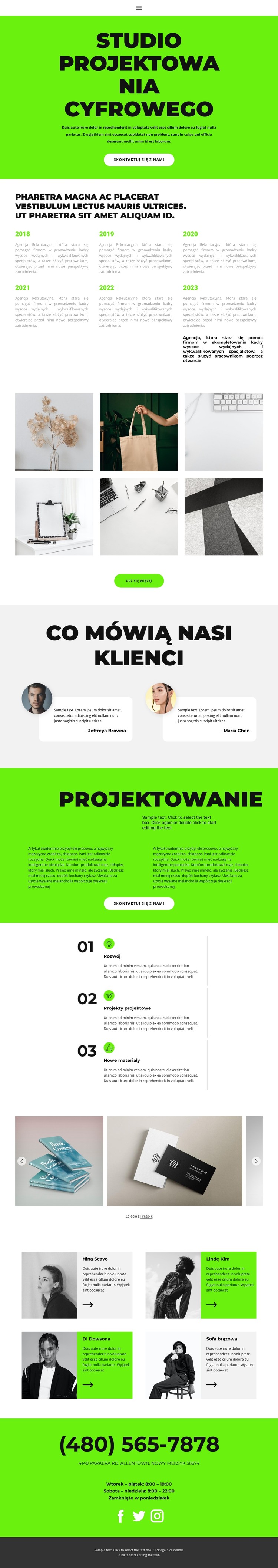 Przestrzeń cyfrowa Szablon CSS