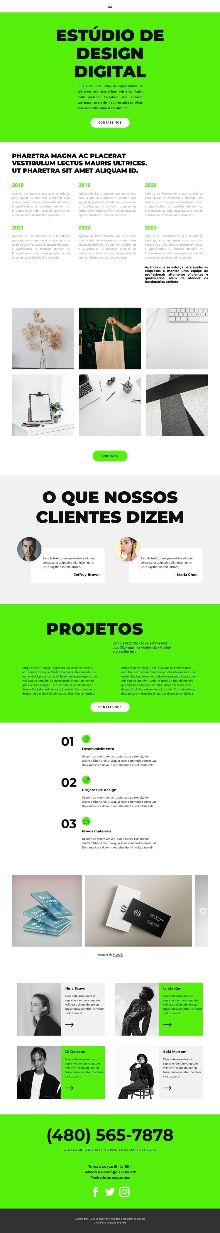 Espaço digital Construtor de sites HTML