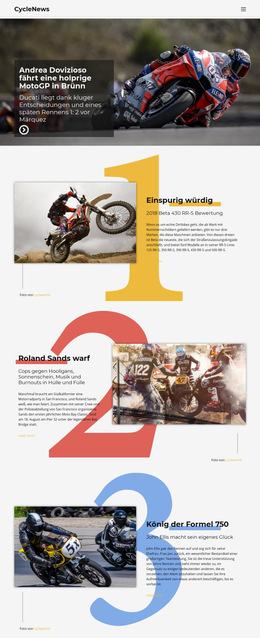 Motosport – Fertiges Website-Design