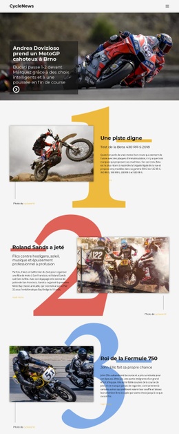 Motosport – Modèle De Page HTML5