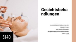 Gesichtsbehandlungen - Benutzerdefinierter Website-Builder