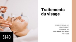 Traitements Du Visage - Maquette De Site Web Simple