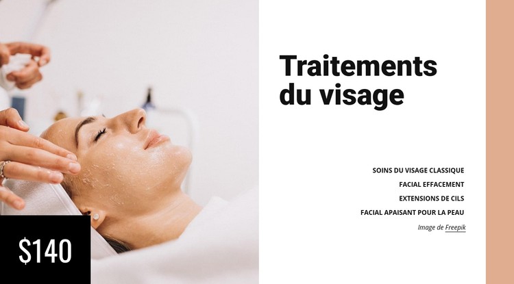 Traitements du visage Modèle CSS