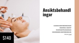 Ansiktsbehandlingar - Personliga Webbplatsmallar