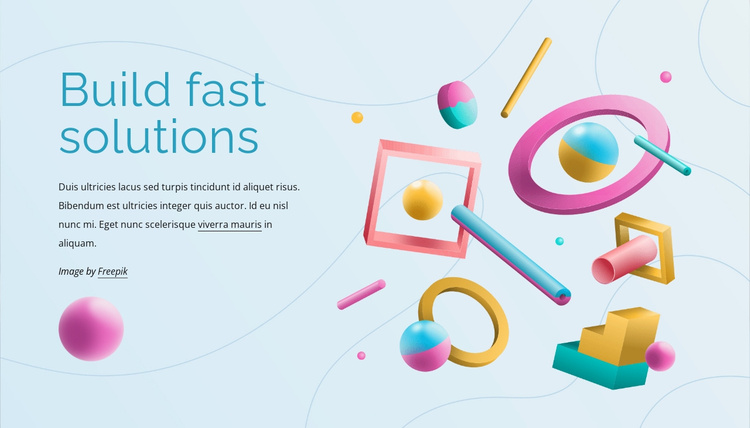 Build fast solutions Landing Page