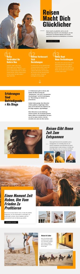 Reisen Macht Dich Glücklicher - Mehrzweck-Landingpage