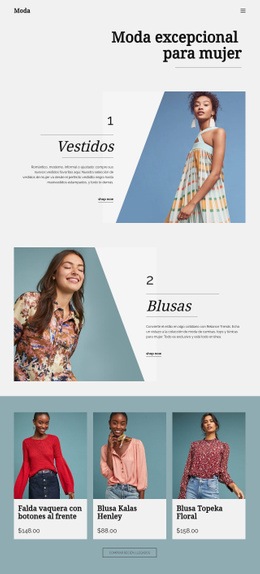 Moda Para Mujer Bootstrap 4