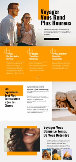 Voyager Vous Rend Plus Heureux - Maquette De Site Web Professionnel Personnalisable
