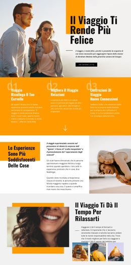 Il Viaggio Ti Rende Più Felice - Mockup Di Sito Web Professionale Personalizzabile