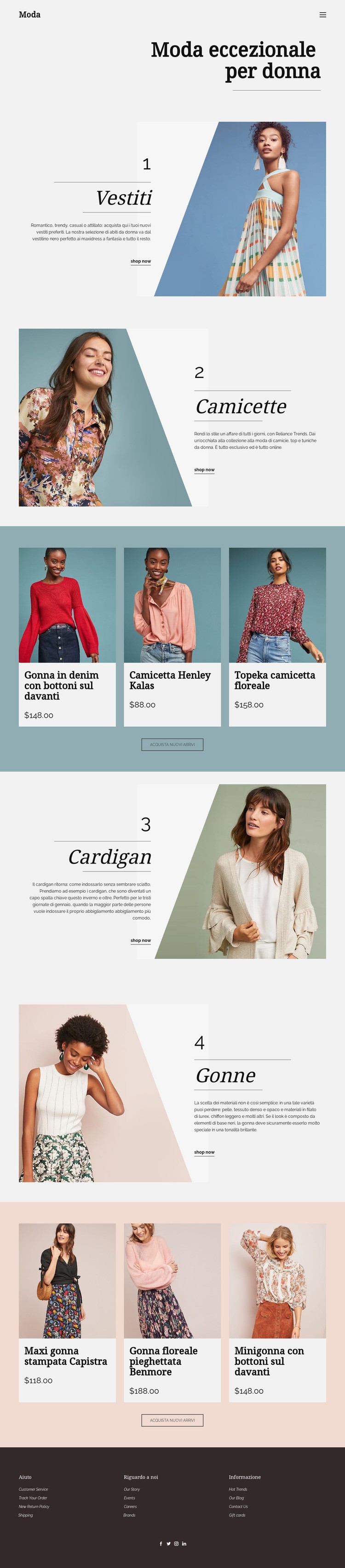 Moda per donna Modello CSS