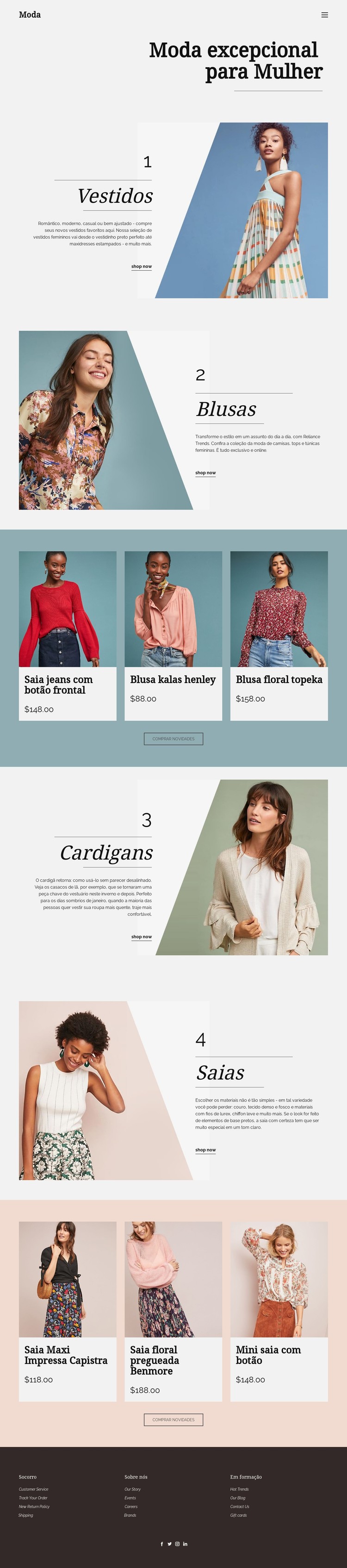 Moda para mulher Template CSS