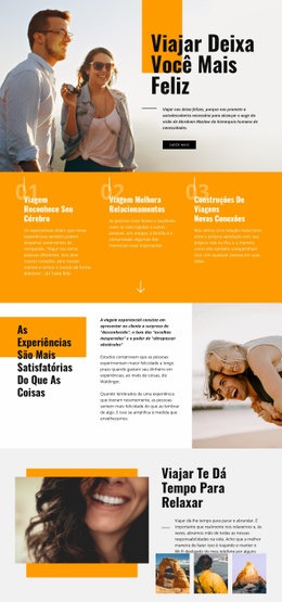 Viajar Deixa Você Mais Feliz - Página De Destino Multifuncional
