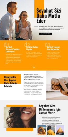 Seyahat Sizi Daha Mutlu Eder Için Önyükleme HTML'Si