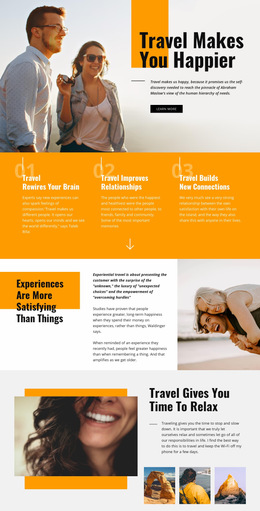Travel Makes You Happier - Simple Webpage Design