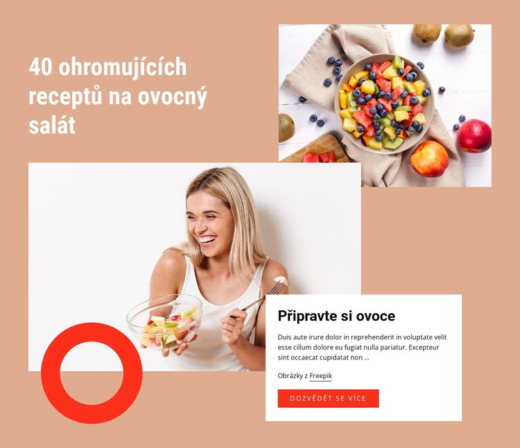 Úžasné recepty na ovocný salát Téma WordPress