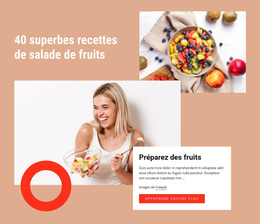 De Superbes Recettes De Salades De Fruits - Thème WordPress Exclusif