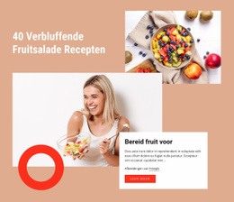 Premium Landingspagina Voor Verbluffende Recepten Voor Fruitsalades