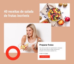 Receitas Incríveis De Salada De Frutas Modelo Responsivo HTML5