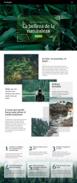 Cielos Y Belleza De La Naturaleza: Plantilla HTML5 Adaptable