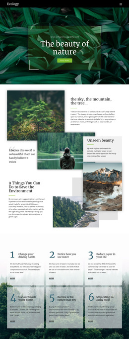 Skies And Beauty Of Nature - HTML5 Landing Page