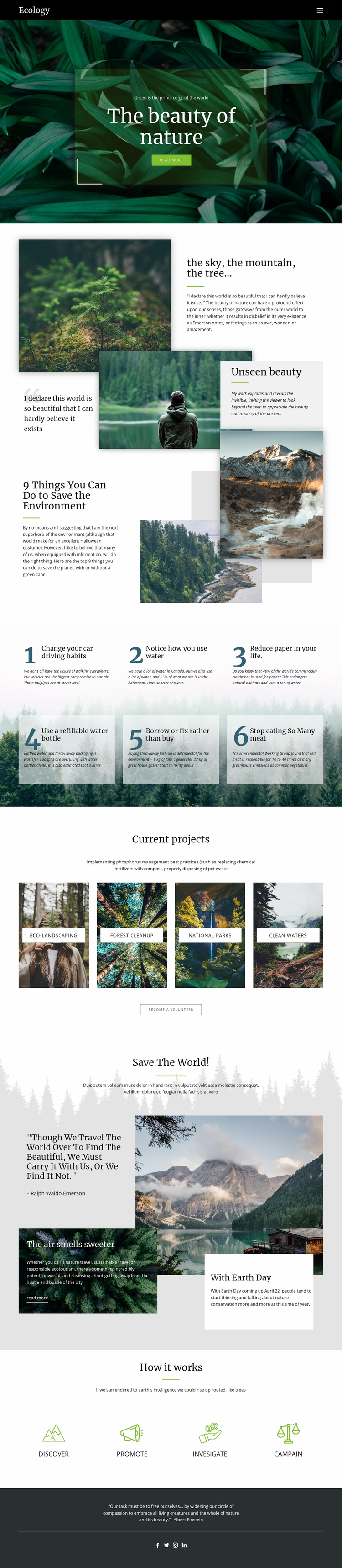 Skies and beauty of nature Squarespace Template Alternative