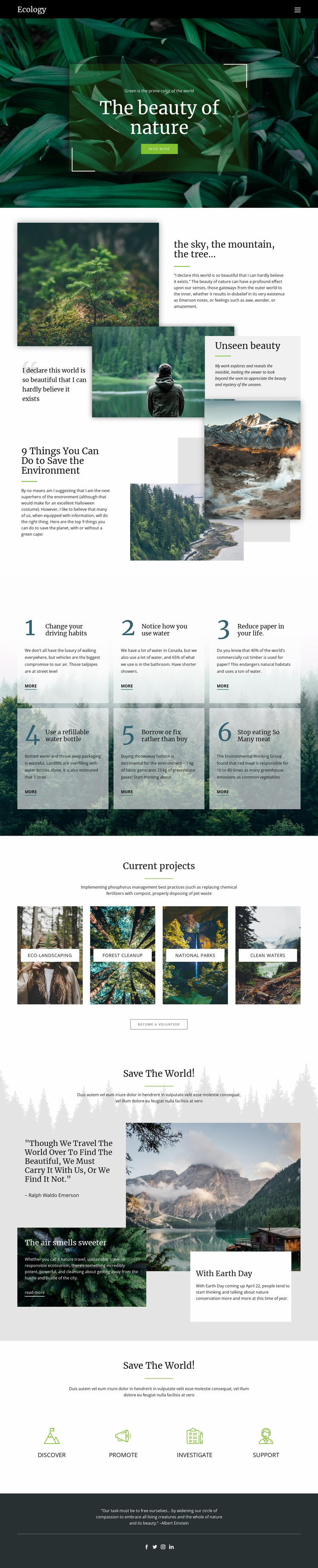 Skies and beauty of nature Website Design