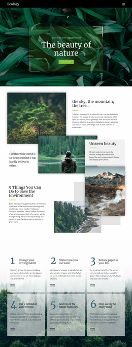 Skies And Beauty Of Nature - Customizable Professional Landing Page