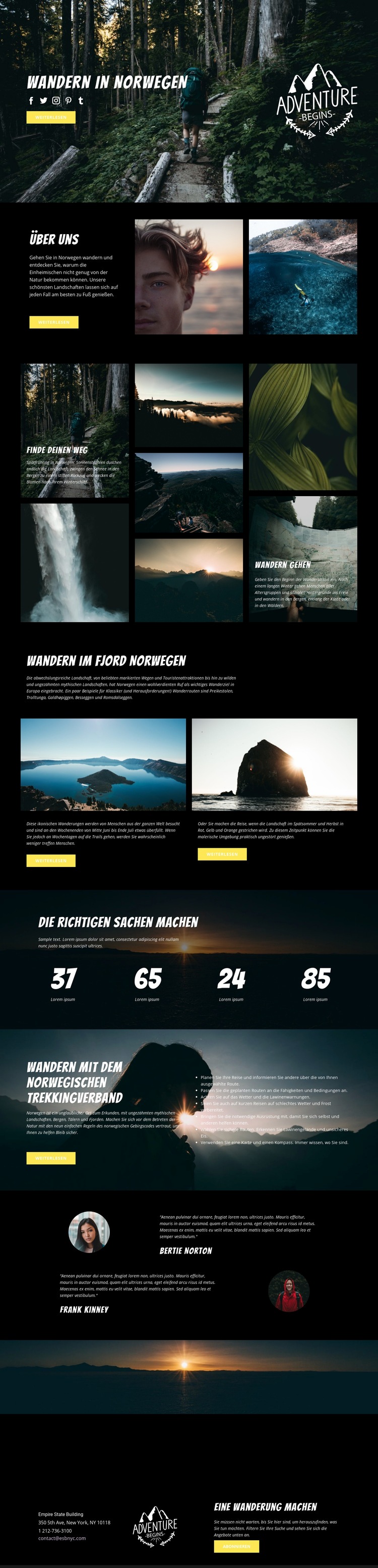 Norwegen HTML5-Vorlage
