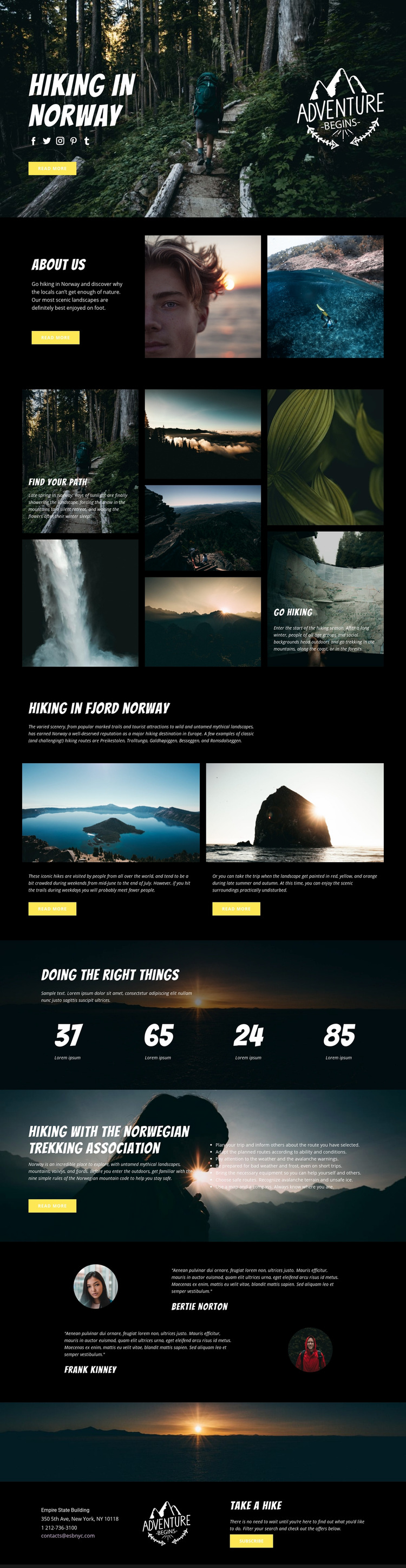 Norway Web Page Design