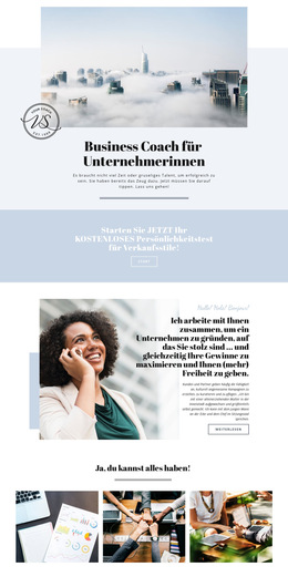 Unternehmerinnen – Fertiges Website-Design