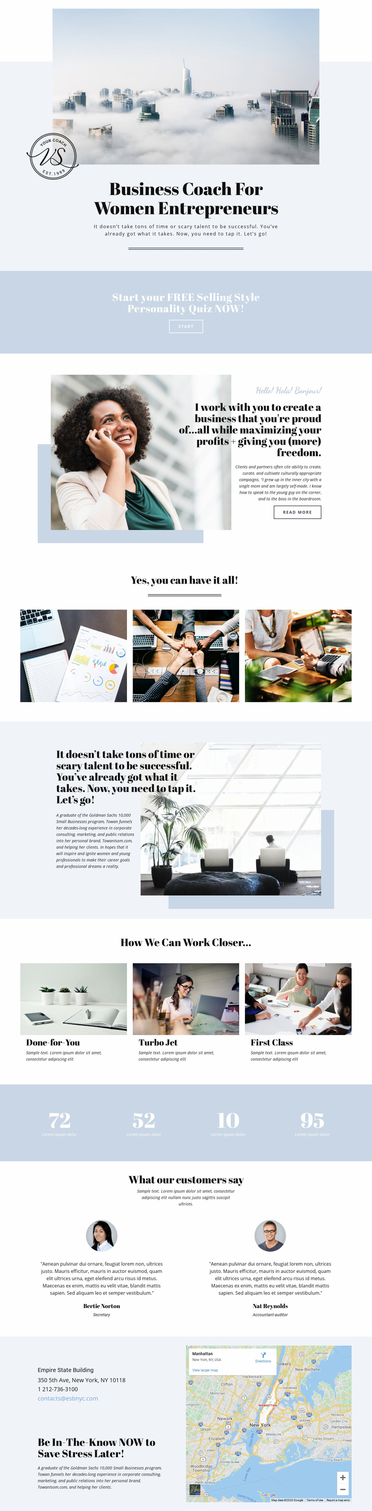 Business women entrepreneurs Squarespace Template Alternative