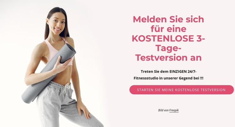 Kostenlose 3-Tage-Testversion CSS-Vorlage