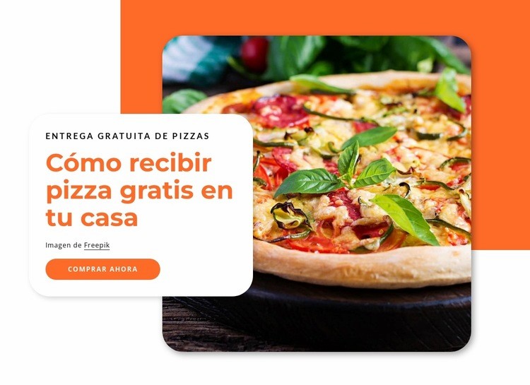 entrega de pizza gratis Plantilla