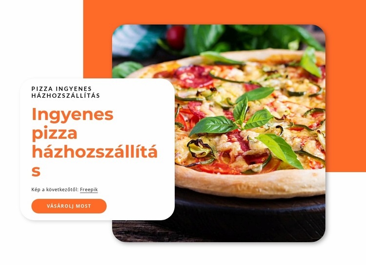 Ingyenes pizza házhozszállítás Weboldal sablon