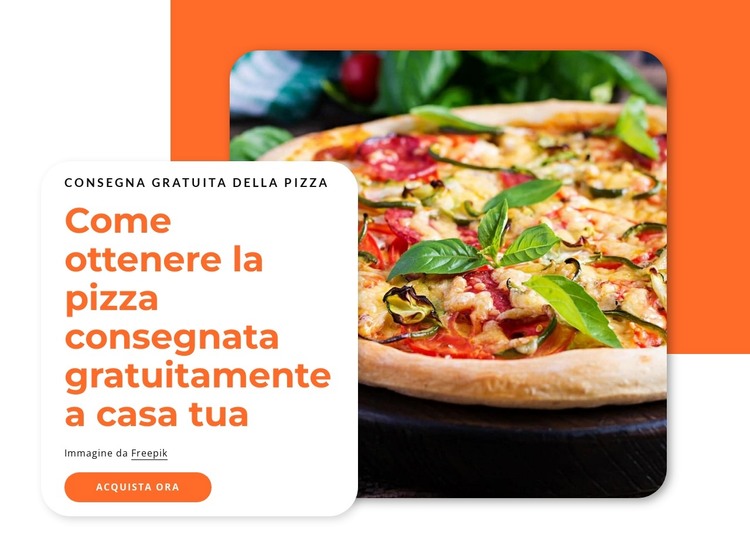Pizza consegnata gratis Modello HTML