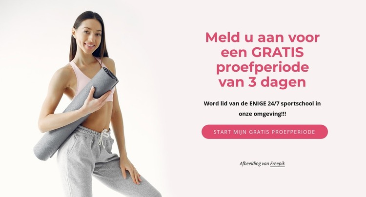 Gratis proefperiode van 3 dagen HTML-sjabloon