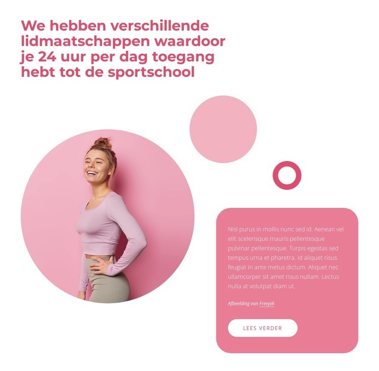 Sport- en recreatieclub Website ontwerp