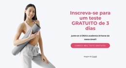 Design Do Site Para Teste Gratuito De 3 Dias