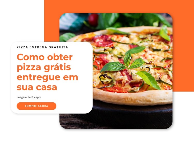 Entrega de pizza grátis Modelo HTML