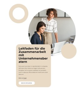 Leitfaden Für Die Zusammenarbeit Mit Beratern - HTML-Seitenvorlage