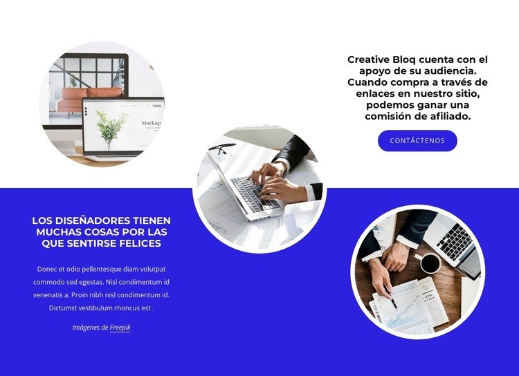 Blog creativo Creador de sitios web HTML