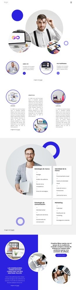 Soy Un Diseñador Creativo - Sitio Web Gratuito De Una Página