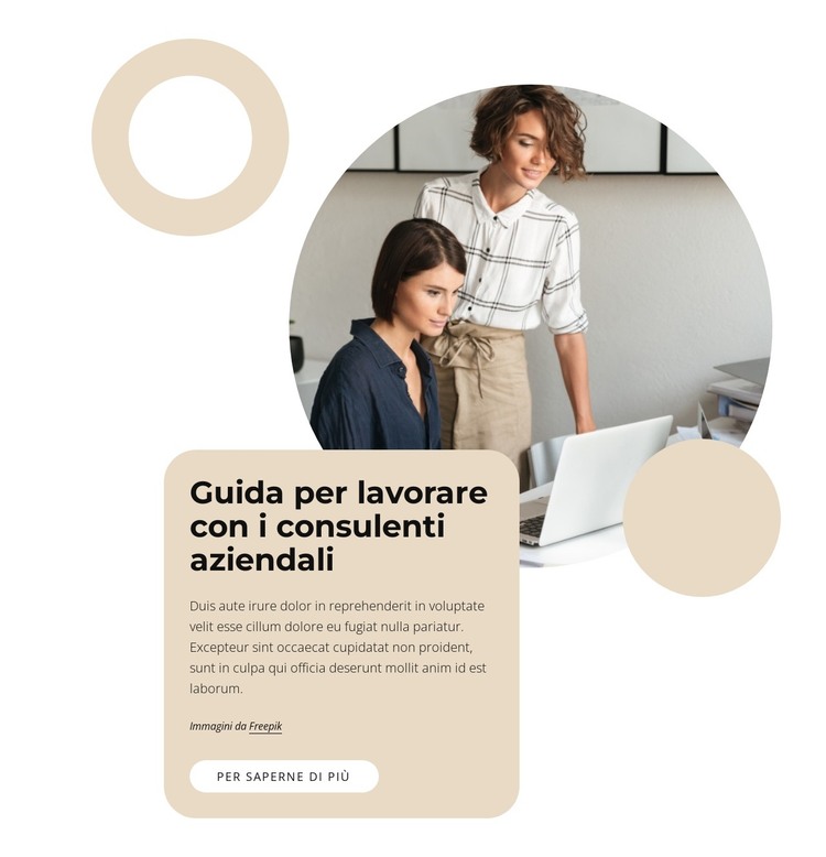 Guida per lavorare con i consulenti Modello HTML