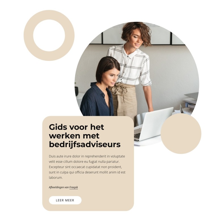 Handleiding voor het werken met consultants Website sjabloon