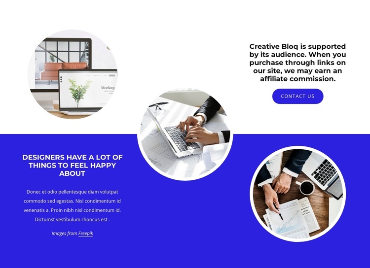 Creative blog One Page Template