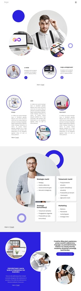 Jestem Kreatywnym Projektantem - Uniwersalny Motyw WordPress