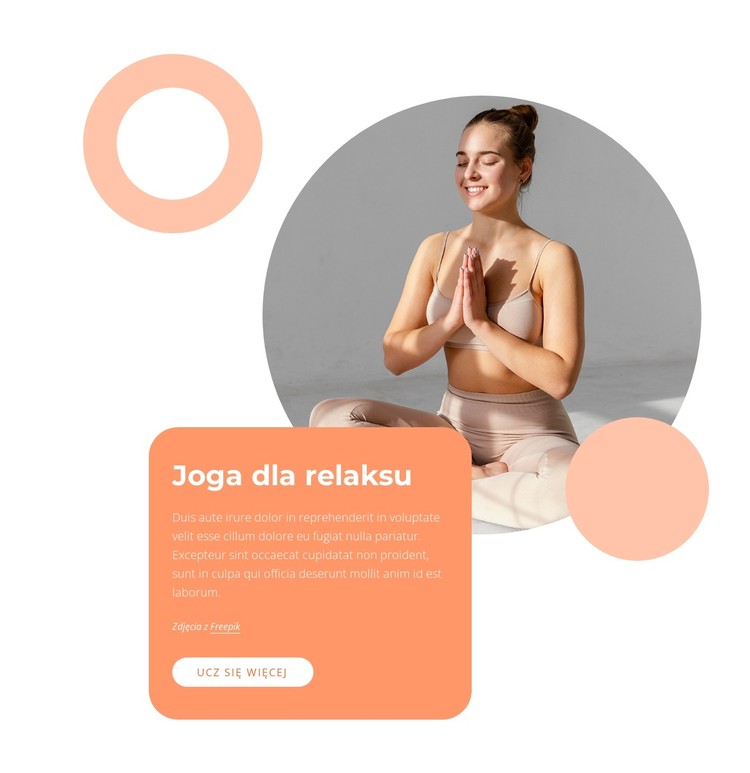 Joga dla relaksu Szablon CSS