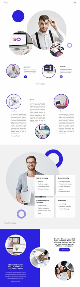 I Am A Creative Designer - Professional Website Mockup